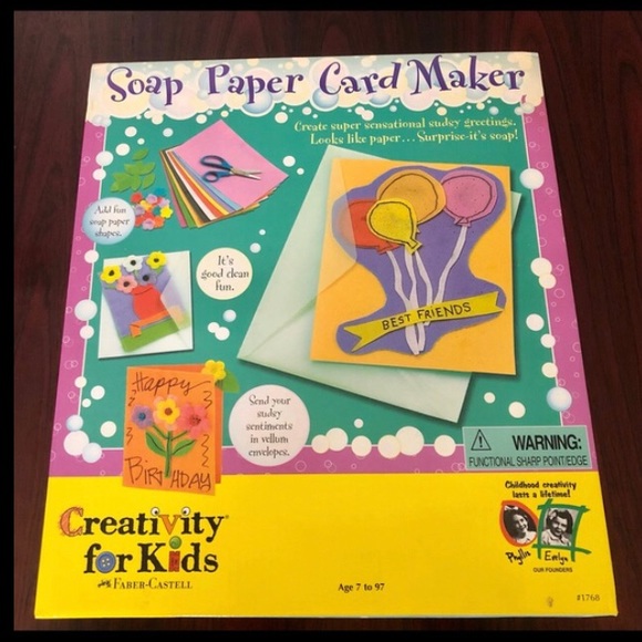 Soap Paper Card Maker/Creativity for kids NWOT - Picture 13 of 13
